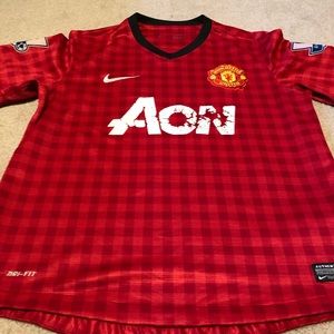Manchester United 2012/2013 Red Jersey Size AS